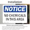 Signmission No Chemicals In This Area, 5 in W x Rectangle, Vinyl Decal OS-2PACK-NS-D-35-L-16050 - alternate 3